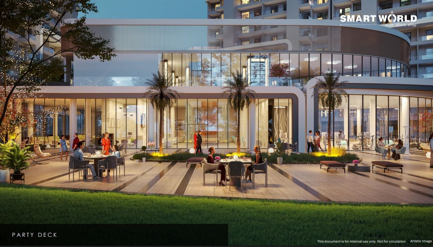 Smartworld One DXP clubhouse and central vista Sector 113 Gurgaon