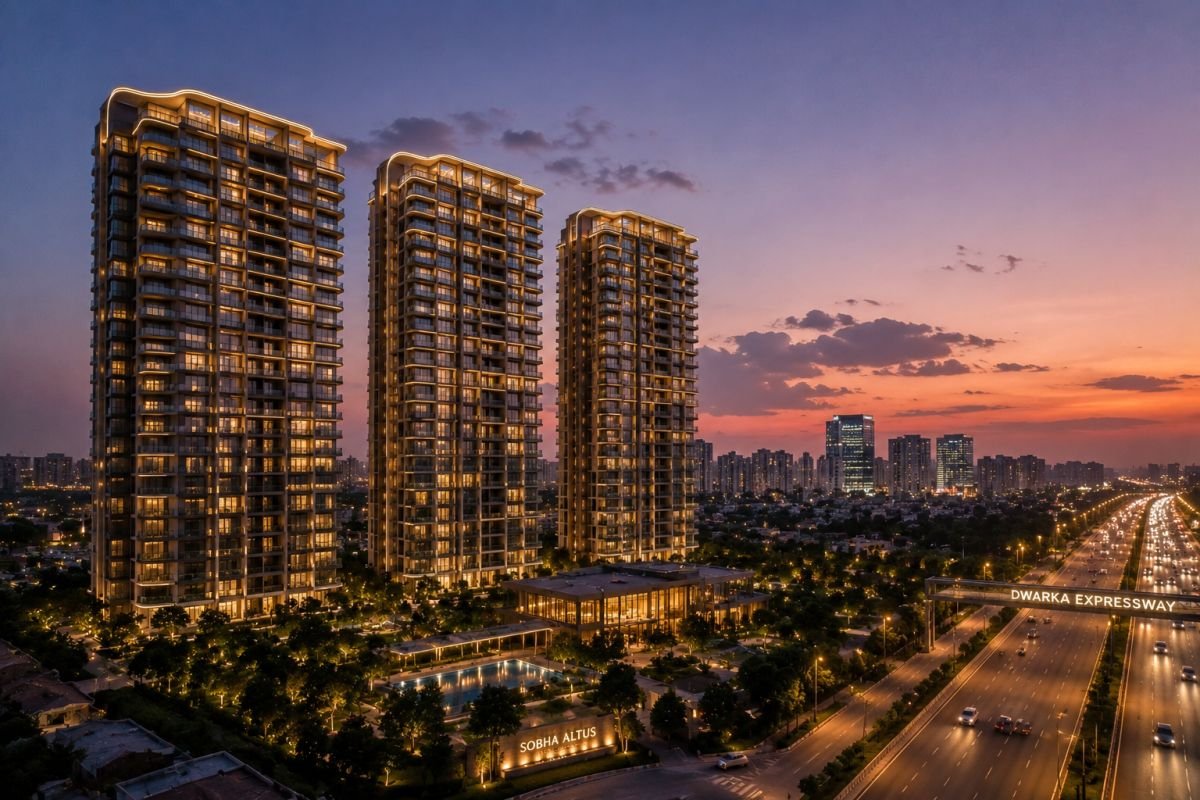 Evening skyline view of Sobha Altus Sector 106 Gurgaon