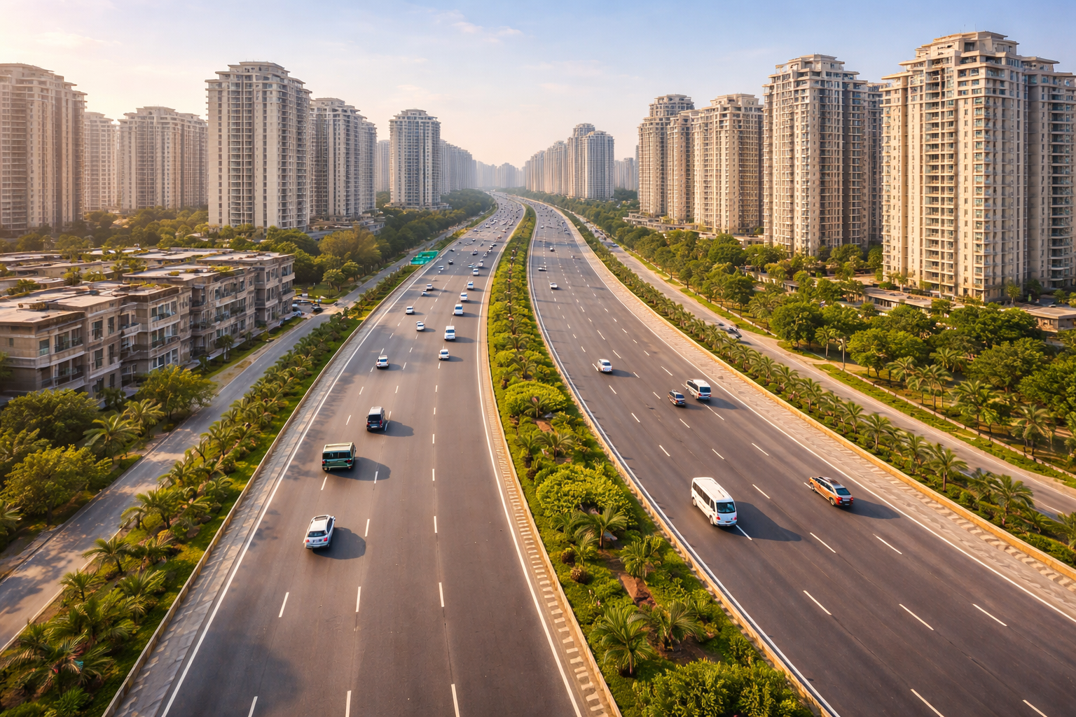 Operational Dwarka Expressway corridor with residential projects in Gurgaon 2026