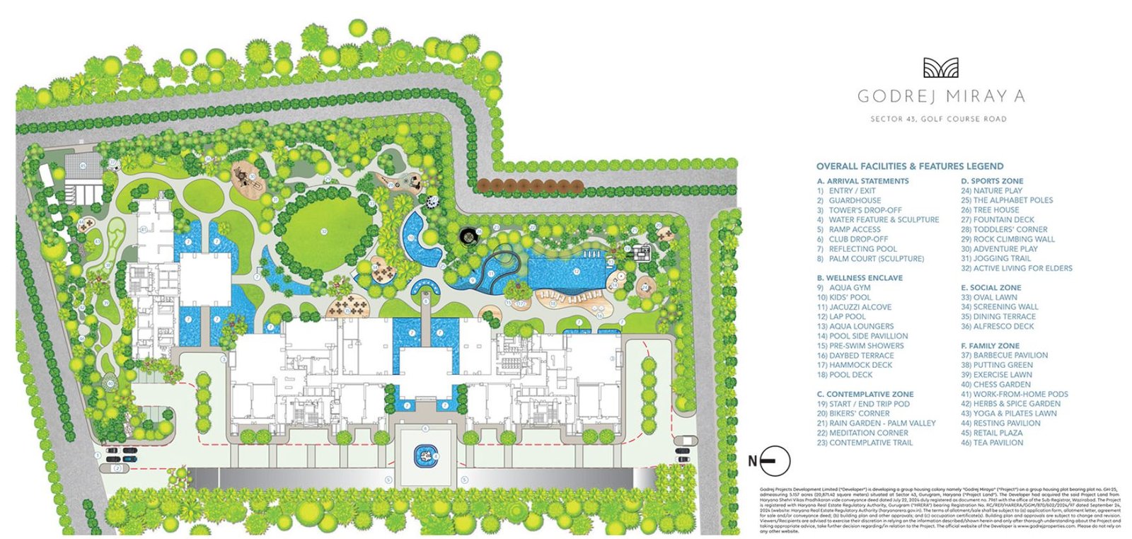 Godrej Miraya master plan 5 acre development tower layout