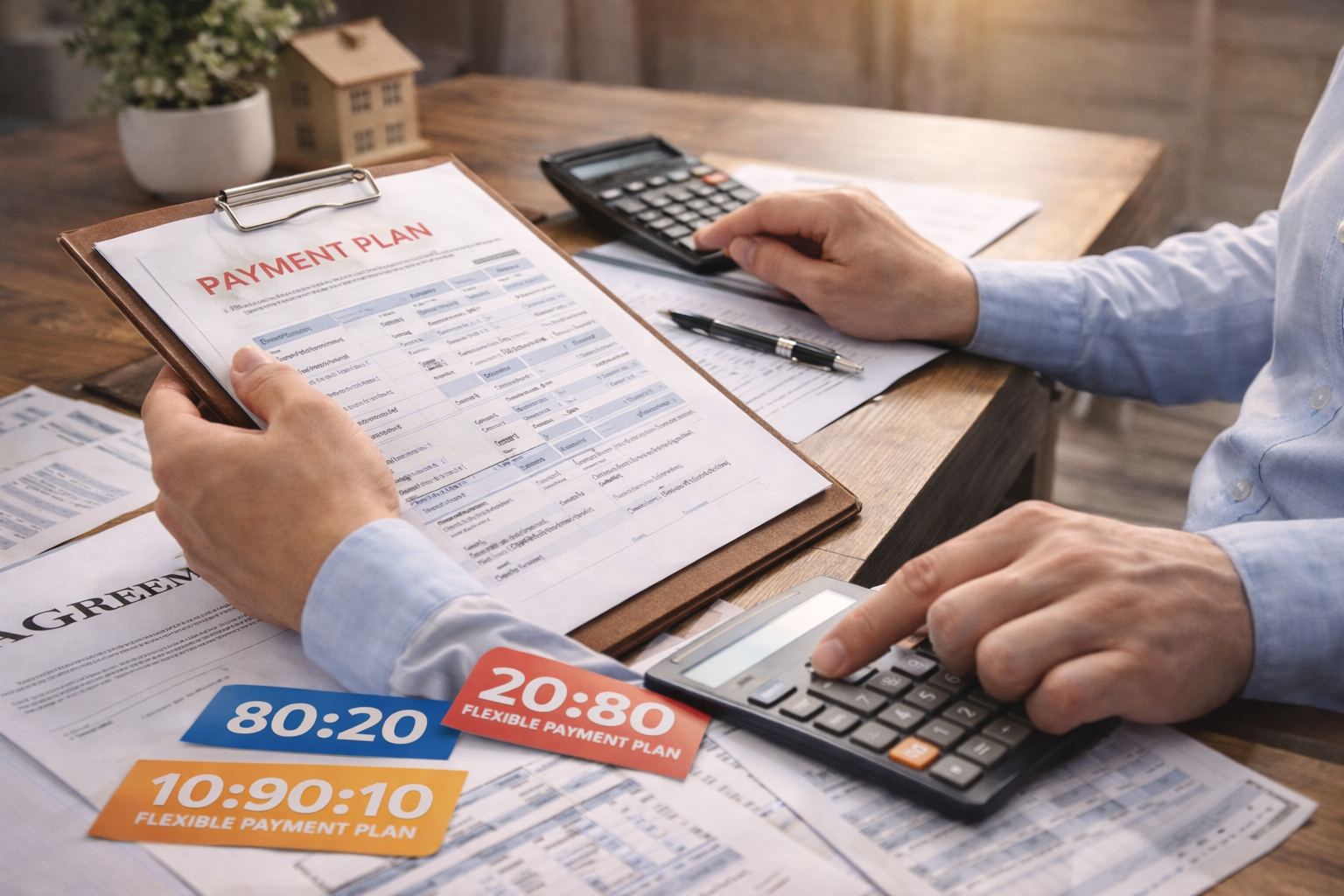 Buyer reviewing payment plan structure for new launch project in Gurgaon