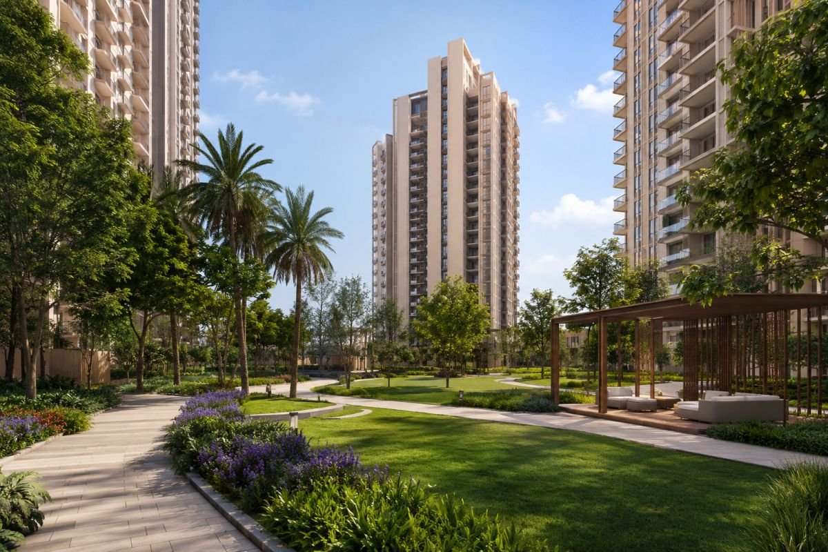 Open green spaces and low-density planning at Silverglades The Legacy Gurgaon