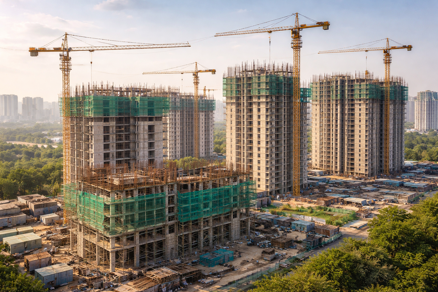 Under construction residential project in Gurgaon highlighting execution risk