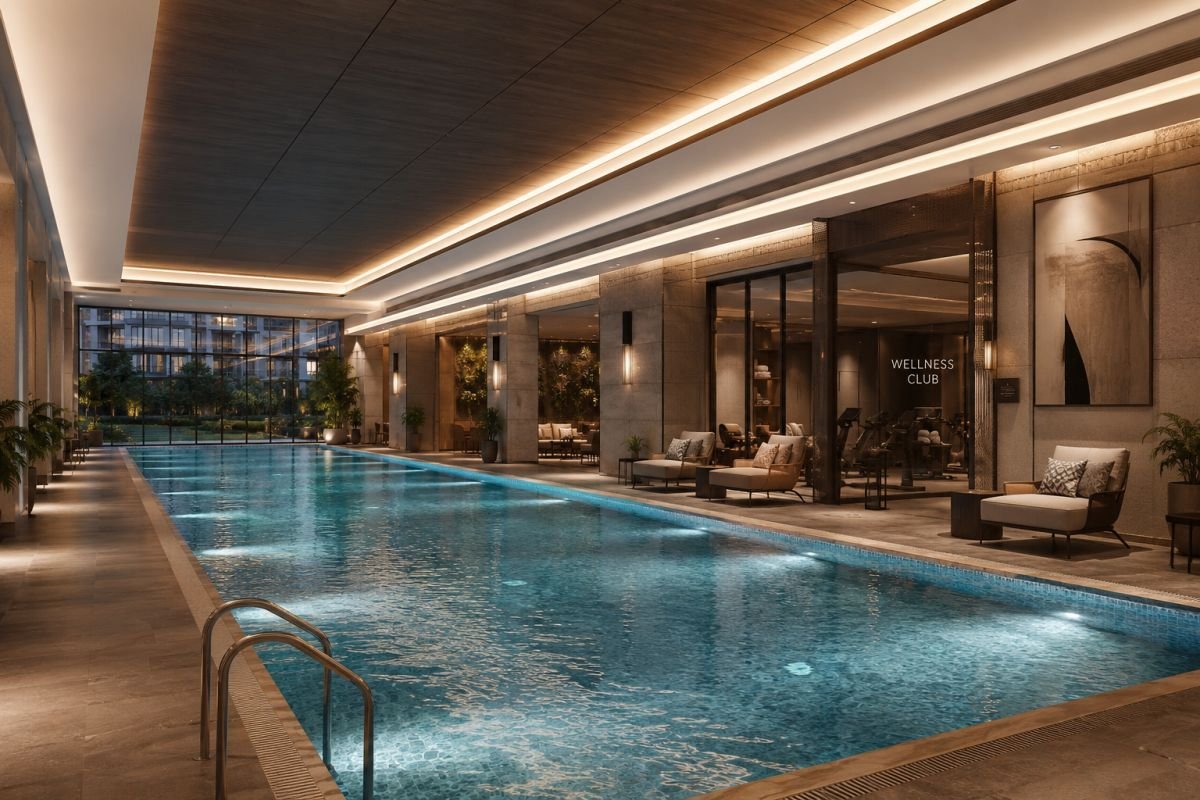 Indoor temperature controlled pool at Arttech The Story House Gurgaon