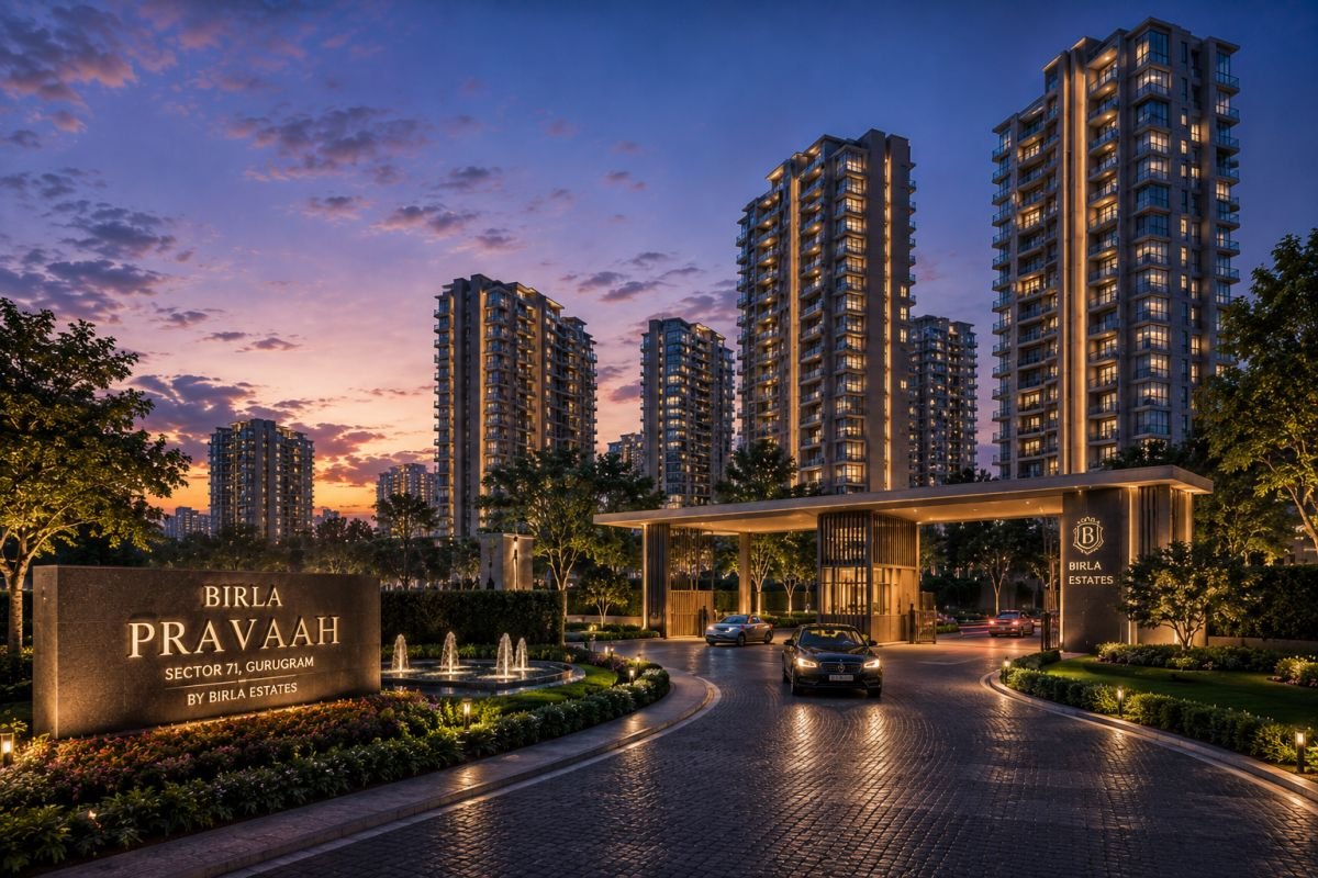 Birla Pravaah Sector 71 Gurgaon evening skyline view