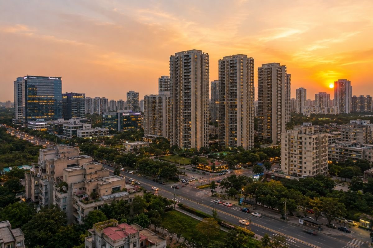 Central Gurgaon premium residential market and skyline