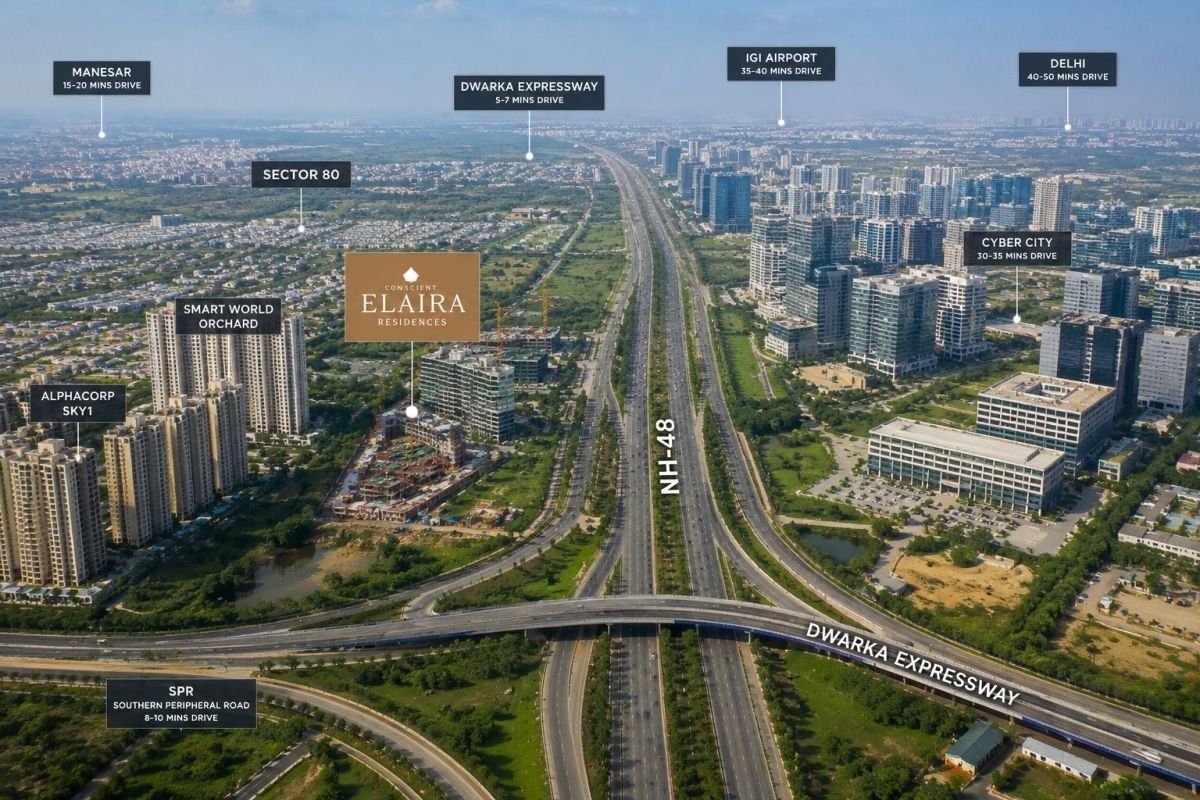 New Gurgaon infrastructure growth near Conscient Elaira Residences