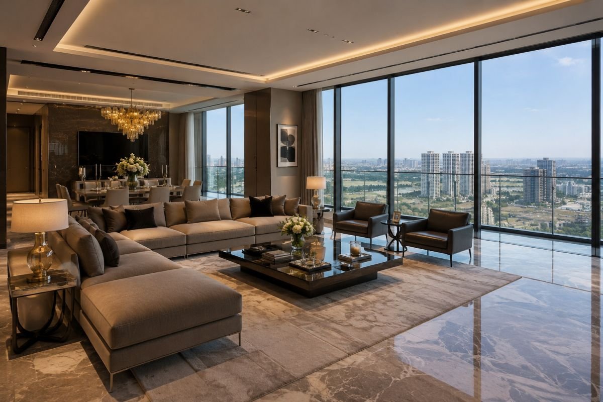 Luxury apartment interior at Elan The Presidential Gurgaon