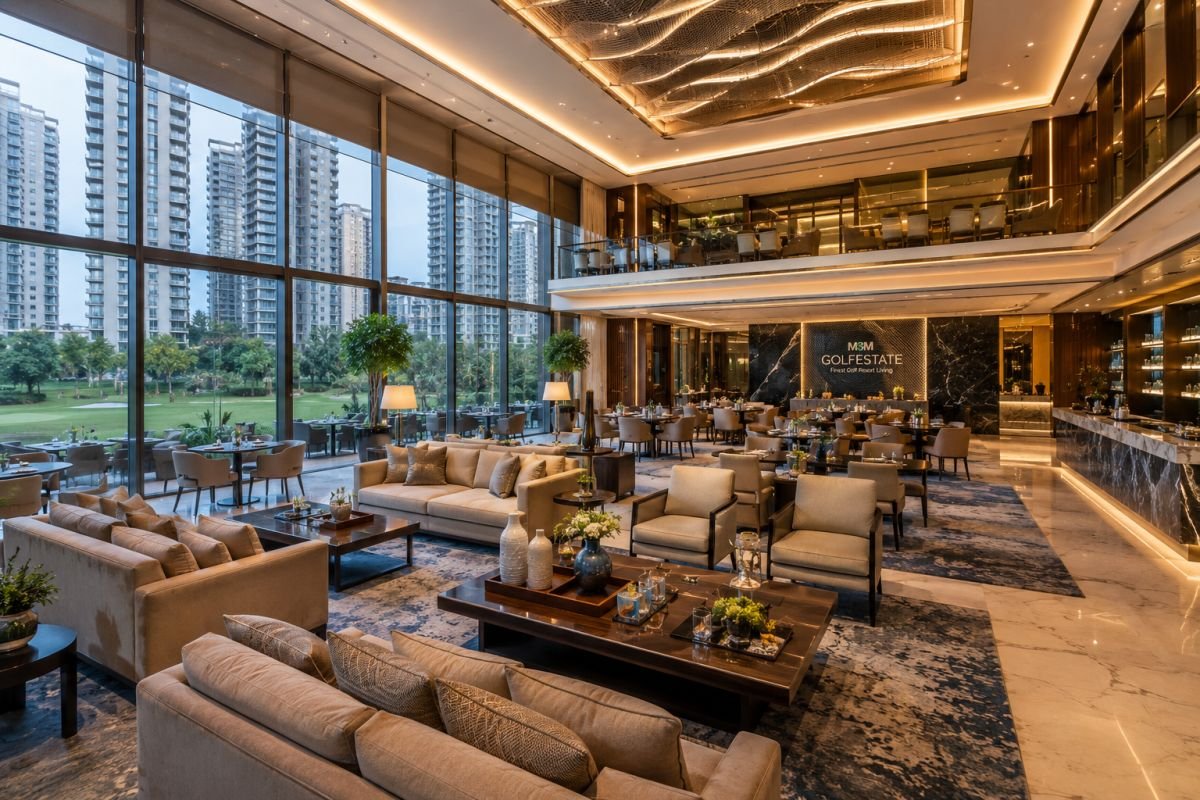 Luxury clubhouse interior at M3M Golfestate Sector 65 Gurgaon
