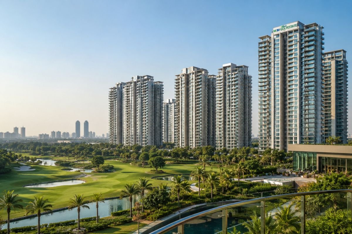Golf-facing apartments and landscaped greens at M3M Golfestate Gurgaon