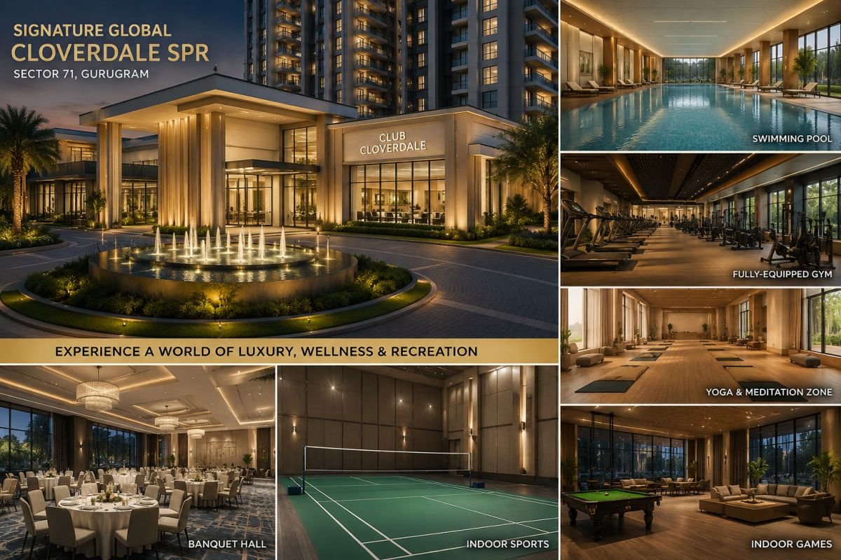 Signature Global Cloverdale SPR clubhouse and lifestyle amenities