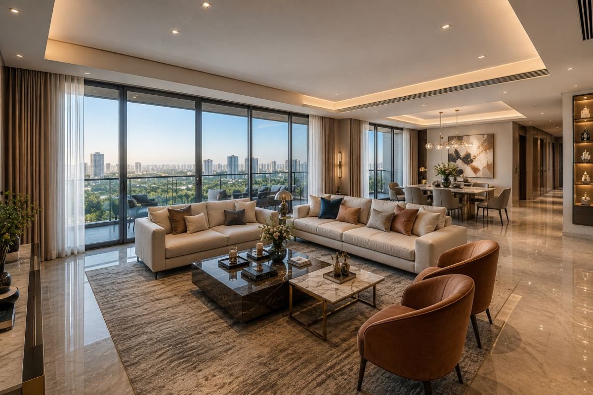 Luxury apartment interior at Signature Global Cloverdale SPR Sector 71 Gurgaon