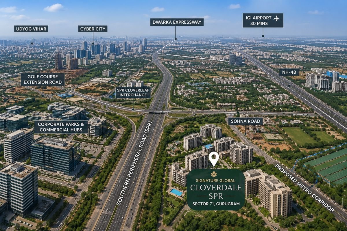 Signature Global Cloverdale SPR strategic location on SPR Gurgaon