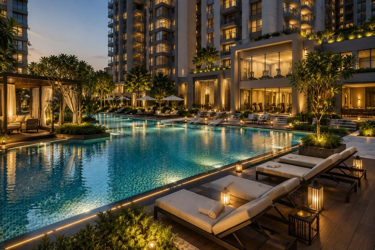 Premium amenities and swimming pool at Signature Global Cloverdale SPR