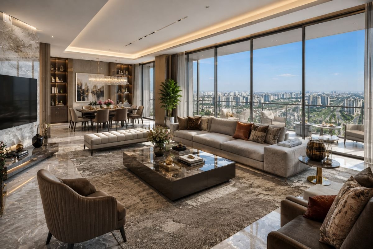 Luxury apartment interior at Signature Global Twin Tower DXP Sector 84 Gurgaon
