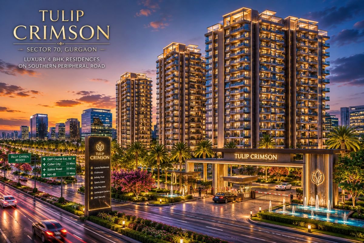 Tulip Crimson Sector 70 Gurgaon evening skyline view