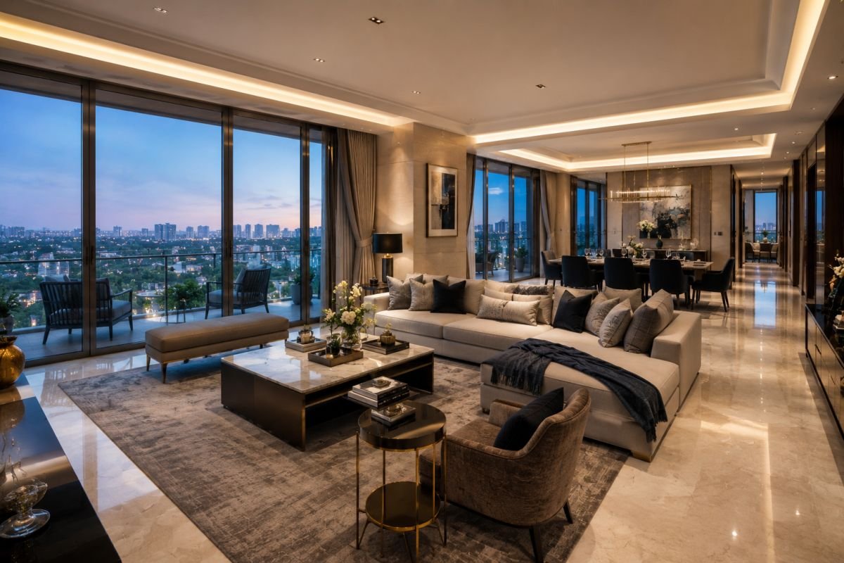 Luxury apartment interior at Tulip Crimson Gurgaon