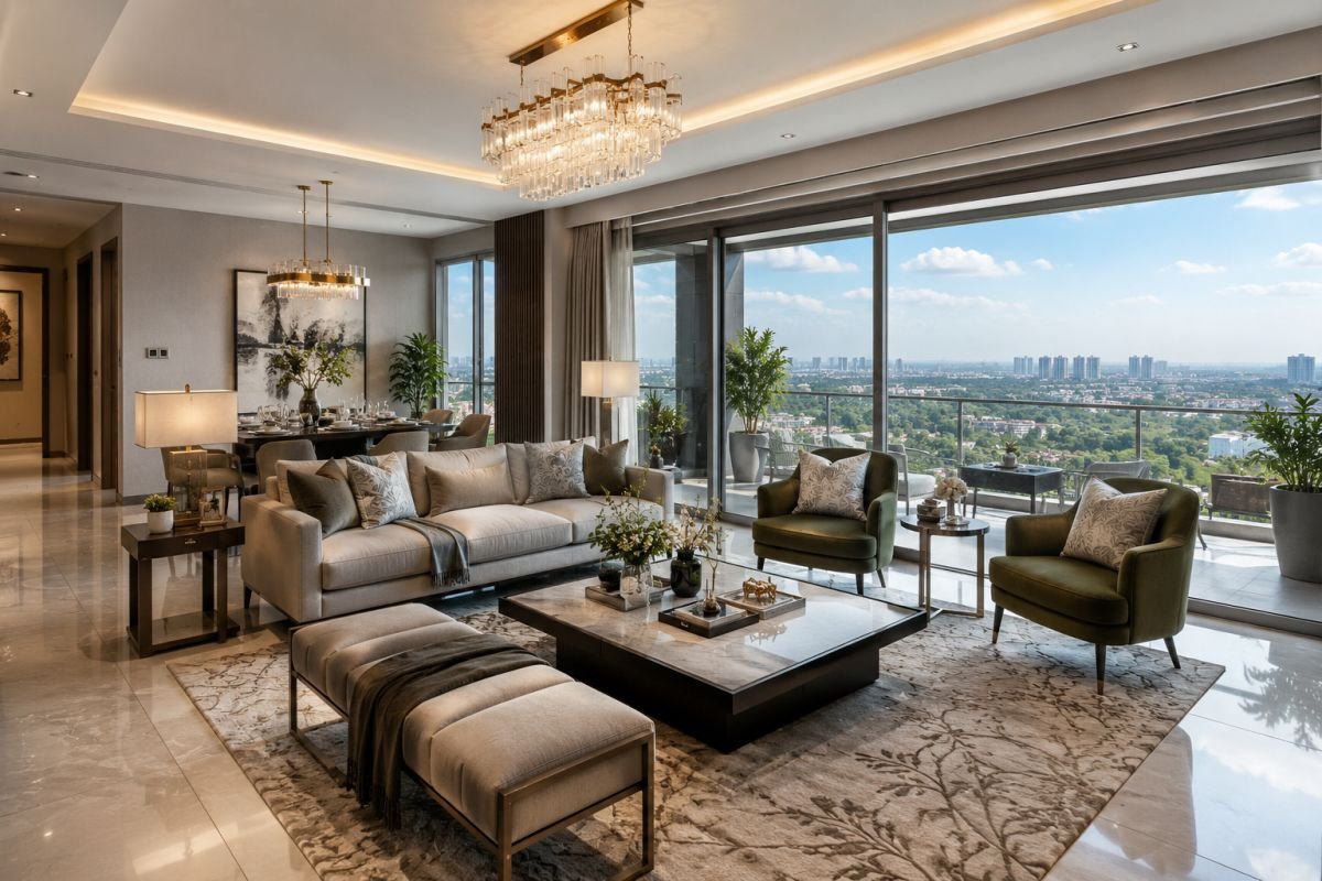 Spacious apartment interiors at Whiteland The Aspen Gurgaon