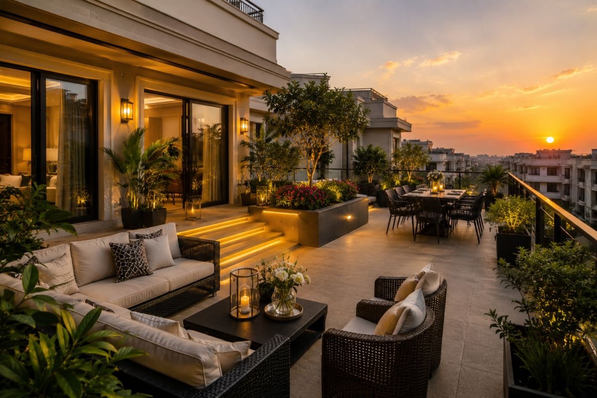 Private terrace and luxury floor living at Adani Brahma Samsara Gurgaon