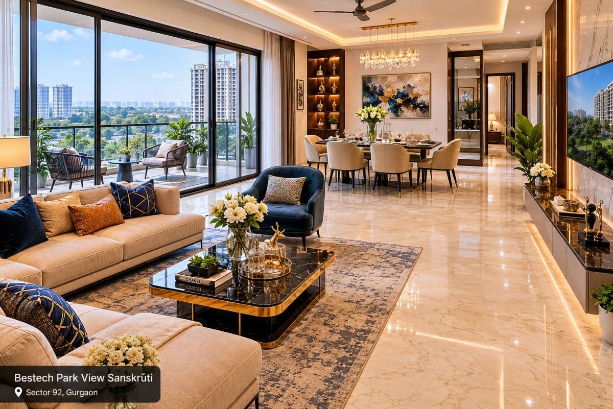 Spacious 3 BHK and 4 BHK apartments at Bestech Park View Sanskruti
