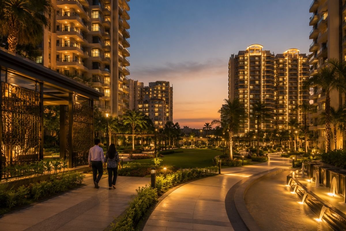 Evening lifestyle view of Bestech Park View Spa Next Sector 67 Gurgaon
