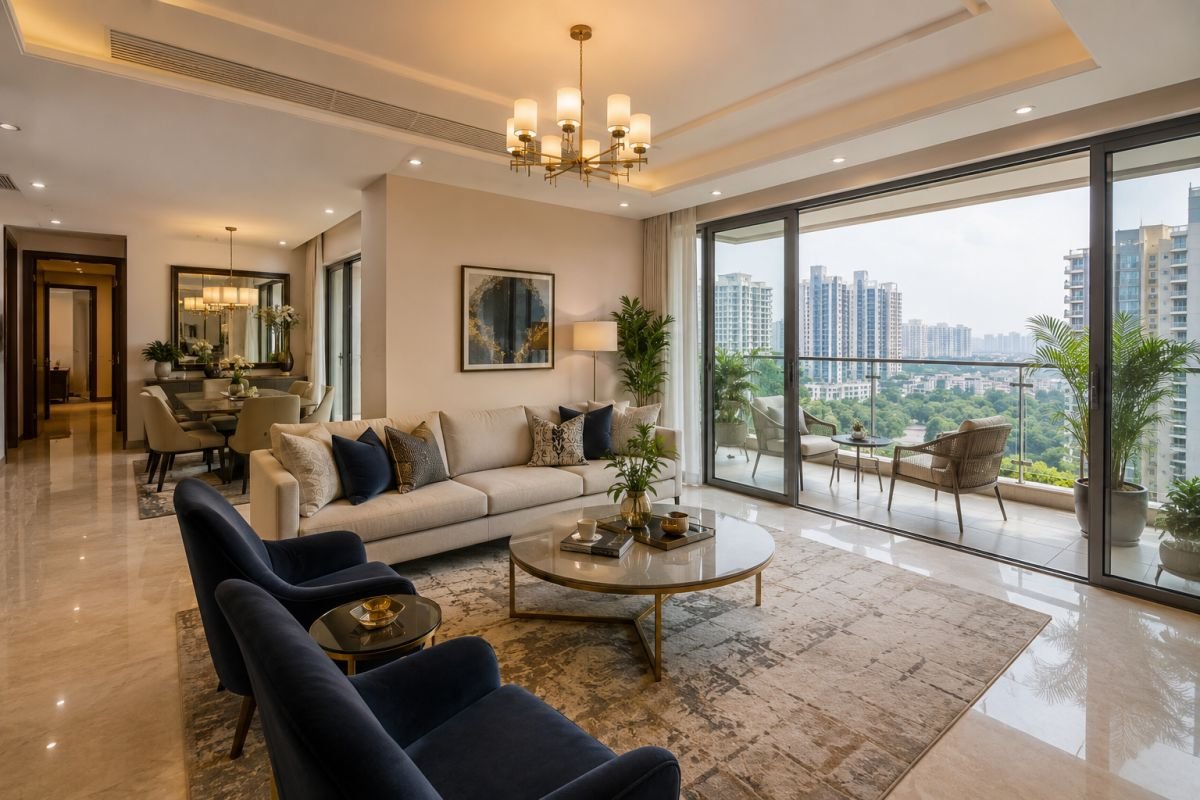 Spacious luxury apartment interior in Bestech Park View Spa Next Gurgaon