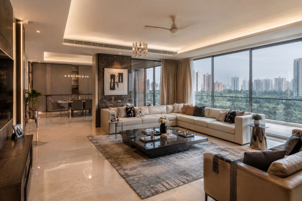 Spacious 4 BHK apartment interior at BPTP Mansions Park Prime