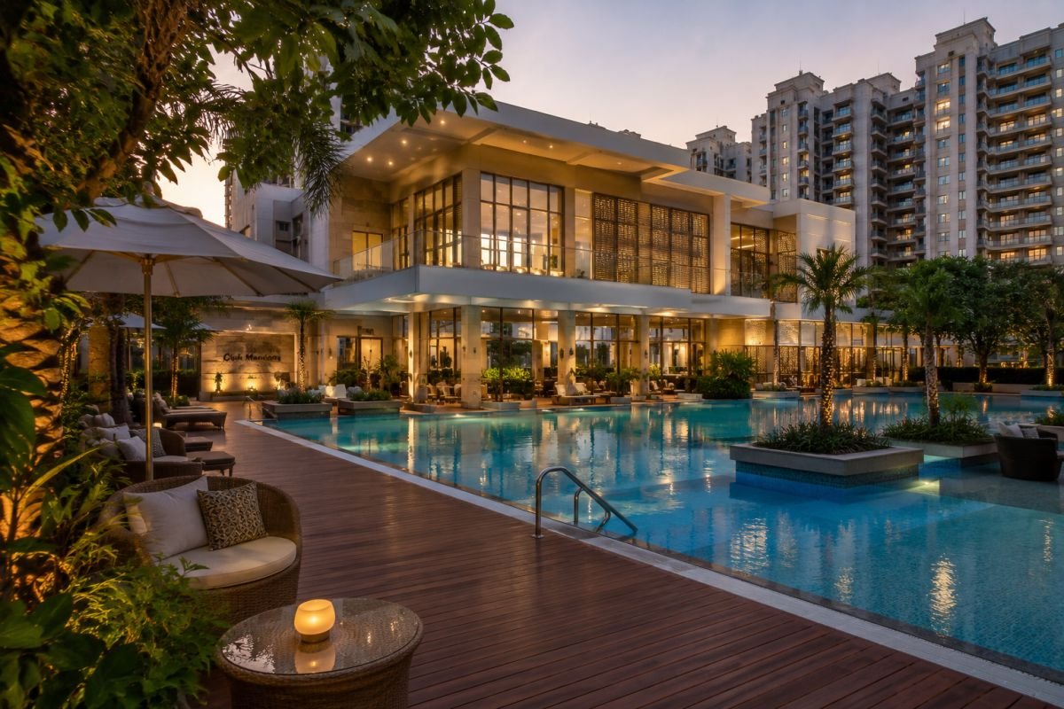 Clubhouse and swimming pool at BPTP Mansions Park Prime Gurgaon