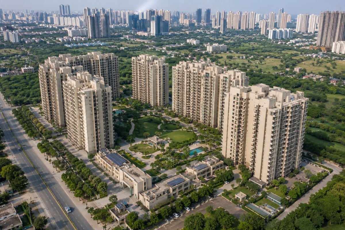 Aerial view of BPTP Park Prime Gurgaon near Sector 66