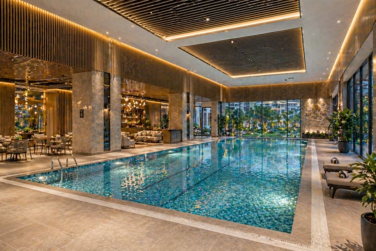 Central Park Resorts clubhouse swimming pool weather controlled luxury Gurgaon