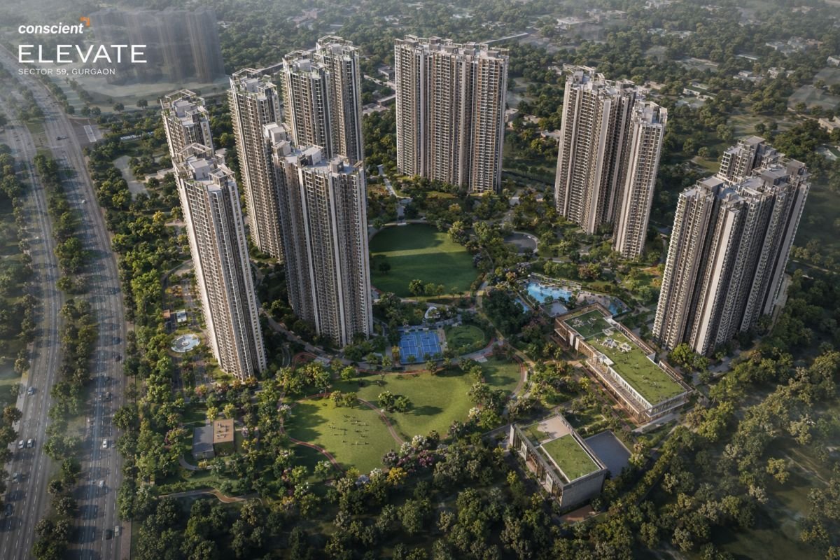 Conscient Elevate master plan with landscaped open spaces