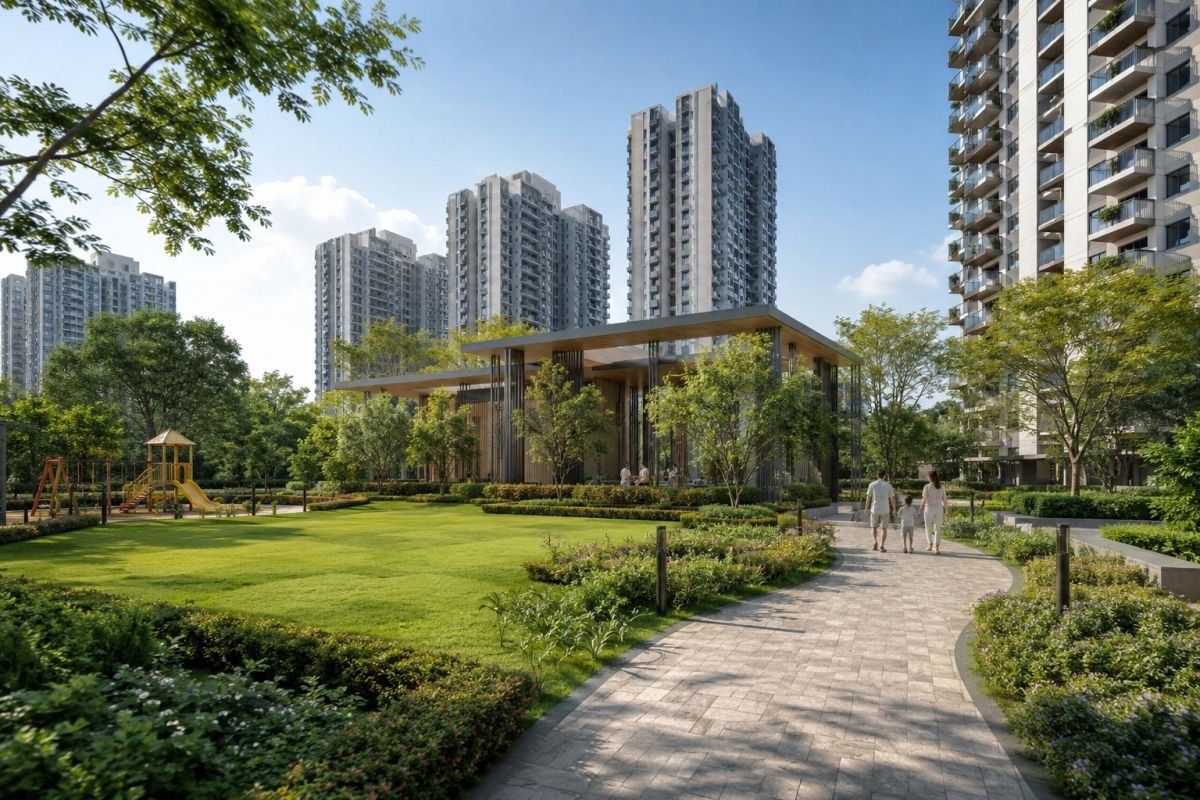 Open green spaces and low-density planning at Conscient Heritage Max Gurgaon