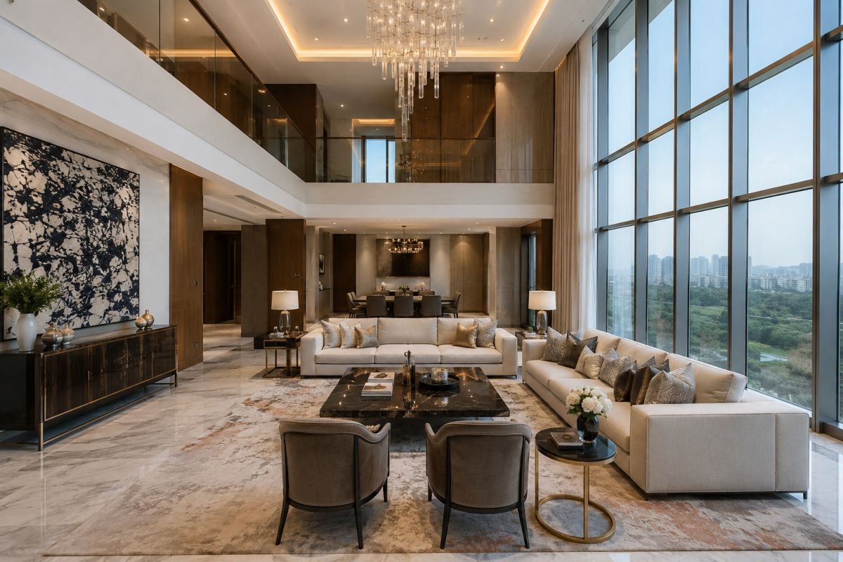 Luxury apartment interior at DLF The Camellias Gurgaon