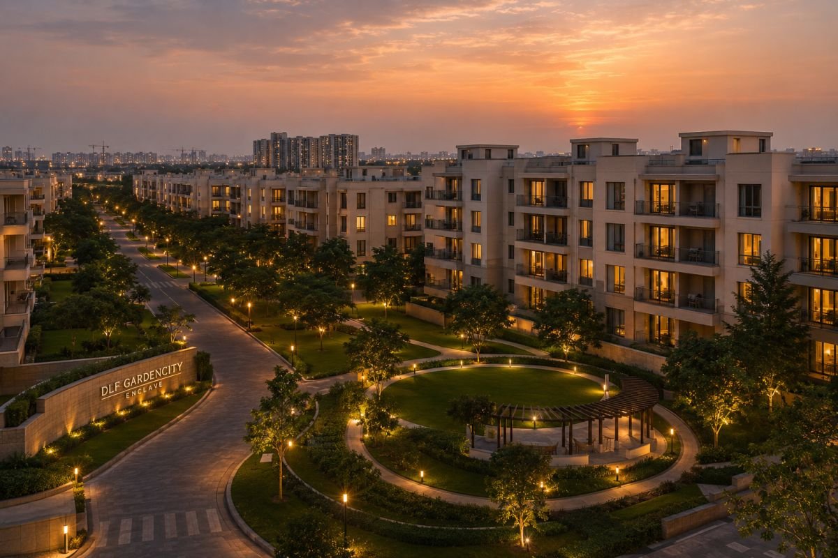 Evening view of DLF Gardencity Enclave Sector 93 Gurgaon