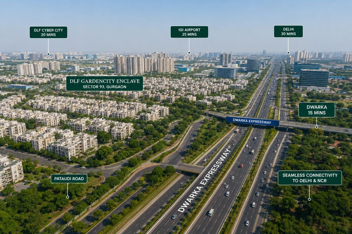 DLF Gardencity Enclave location and connectivity Sector 93 Gurgaon