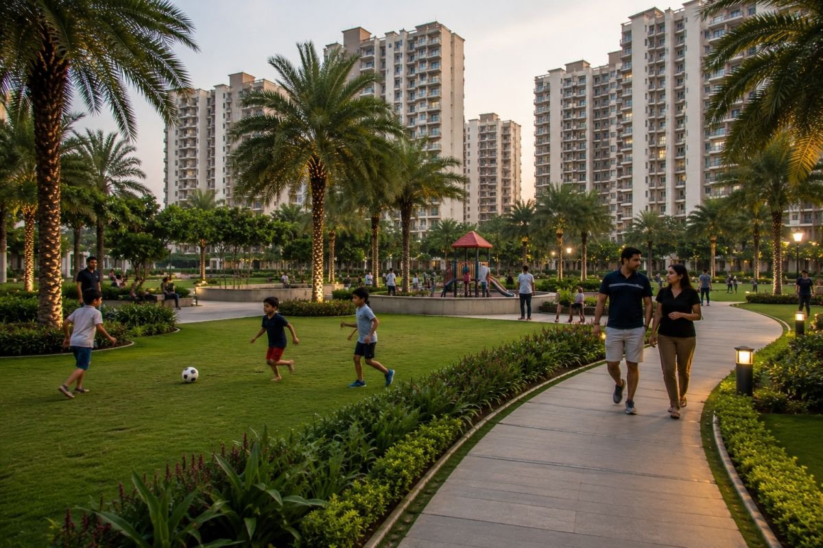 Family lifestyle inside DLF New Town Heights Gurgaon