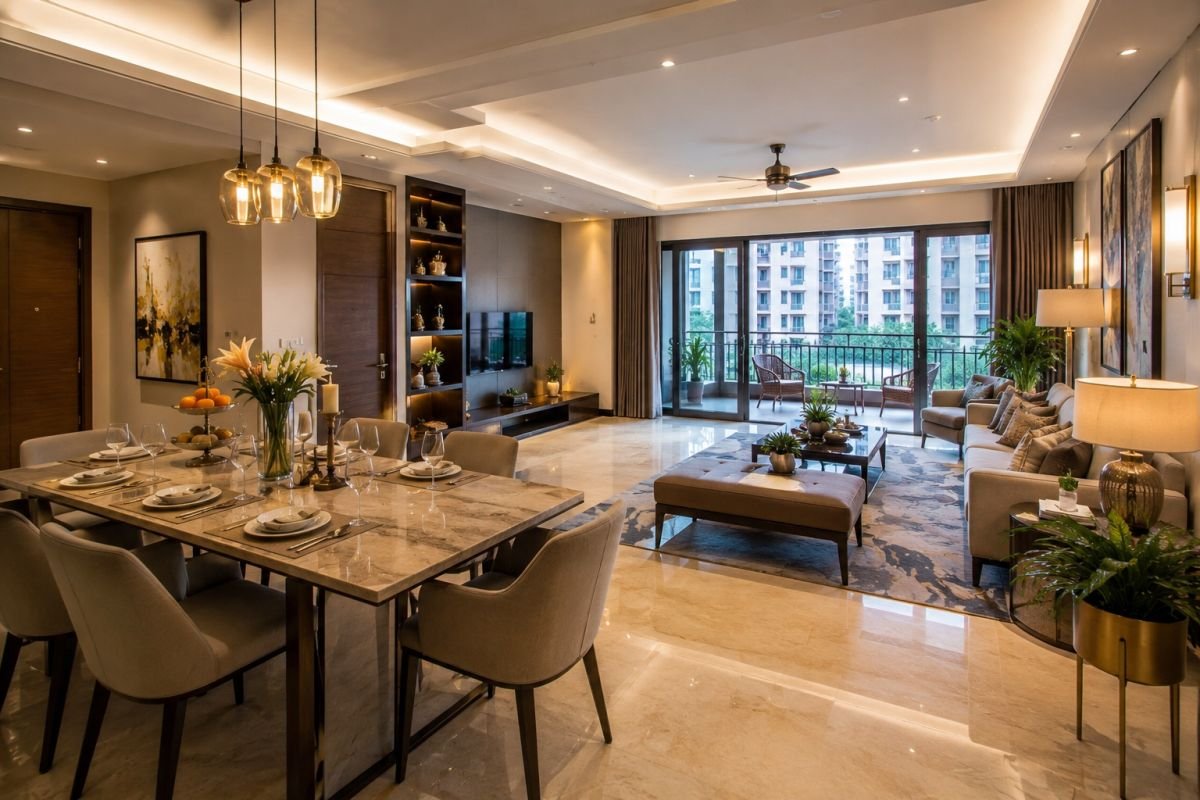 Spacious luxury apartment interior at DLF New Town Heights Sector 91