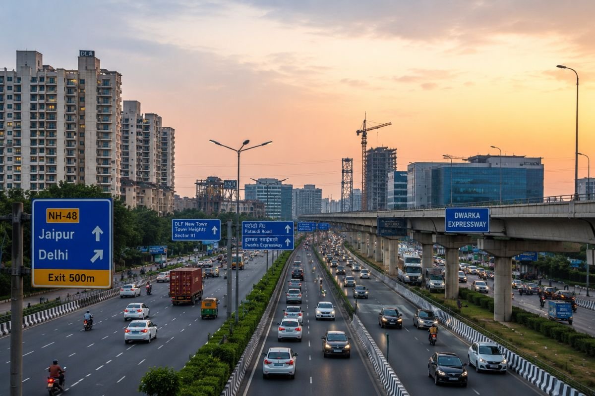 NH-48 and Dwarka Expressway connectivity near Sector 91 Gurgaon