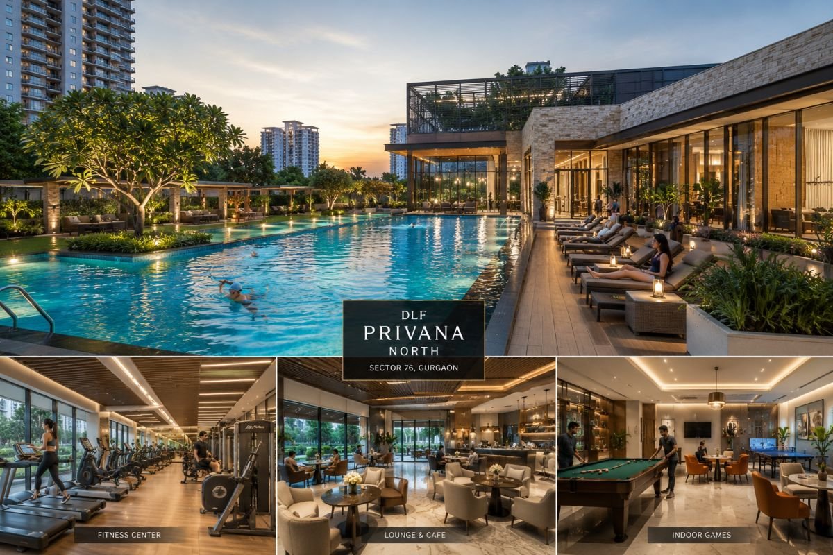 Luxury clubhouse and lifestyle amenities at DLF Privana North Gurgaon