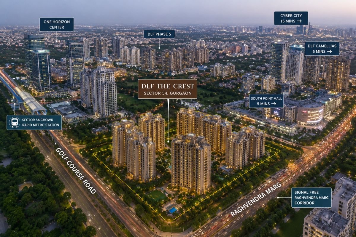 Premium neighborhood around DLF The Crest Sector 54 Gurgaon