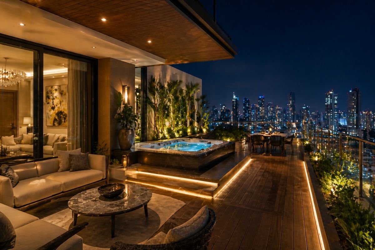luxury penthouse with private terrace jacuzzi Elan The Statement Gurgaon