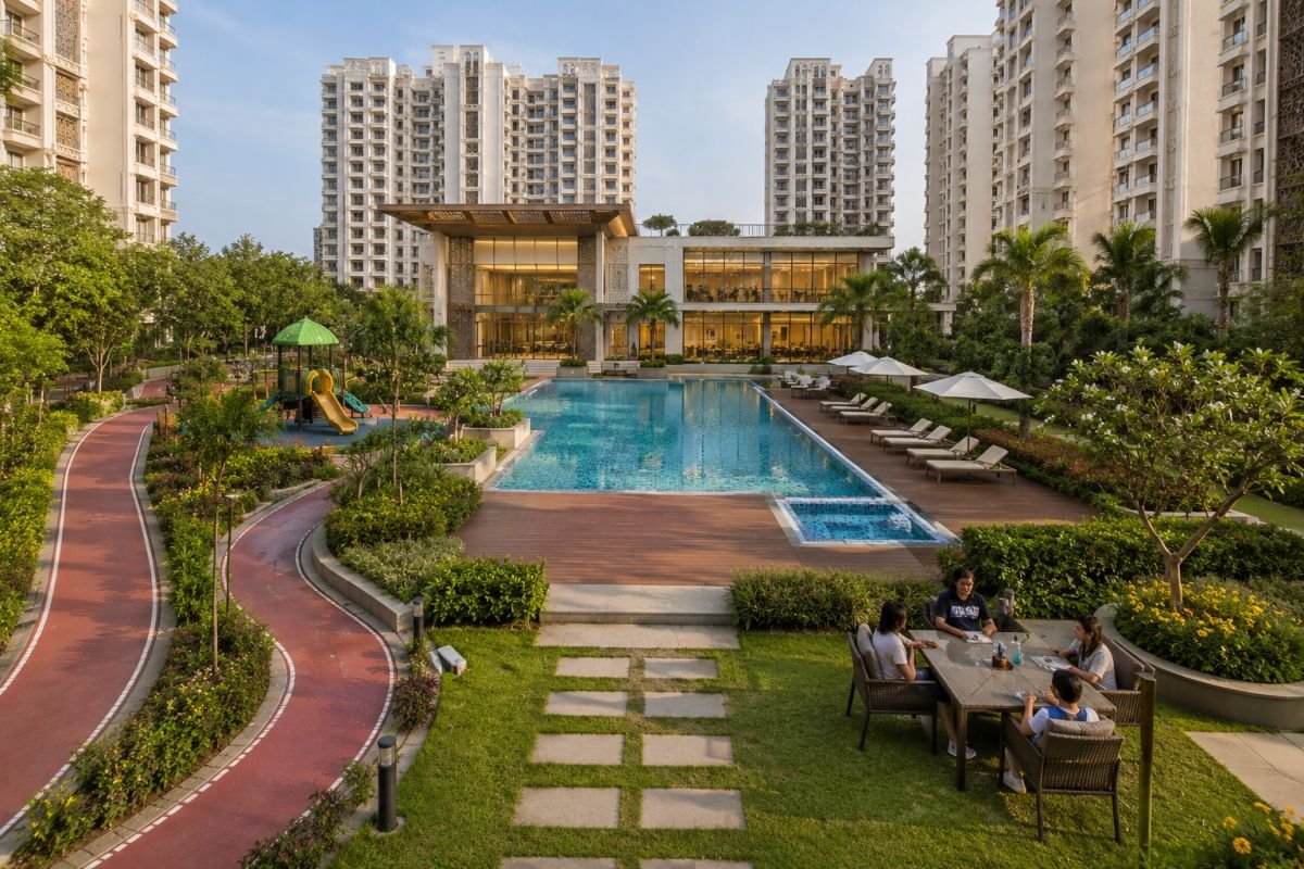Clubhouse and lifestyle amenities at Emaar MGF Palm Hills