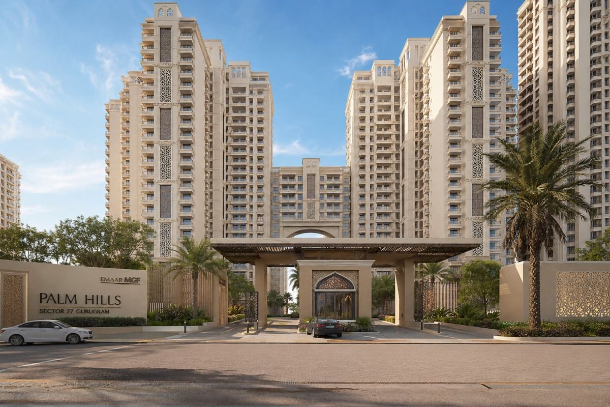 Exterior view of Emaar MGF Palm Hills Gurgaon apartments
