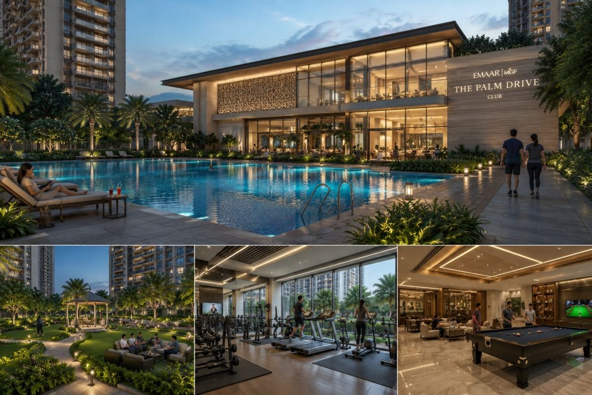 Clubhouse and lifestyle amenities at Emaar MGF The Palm Drive