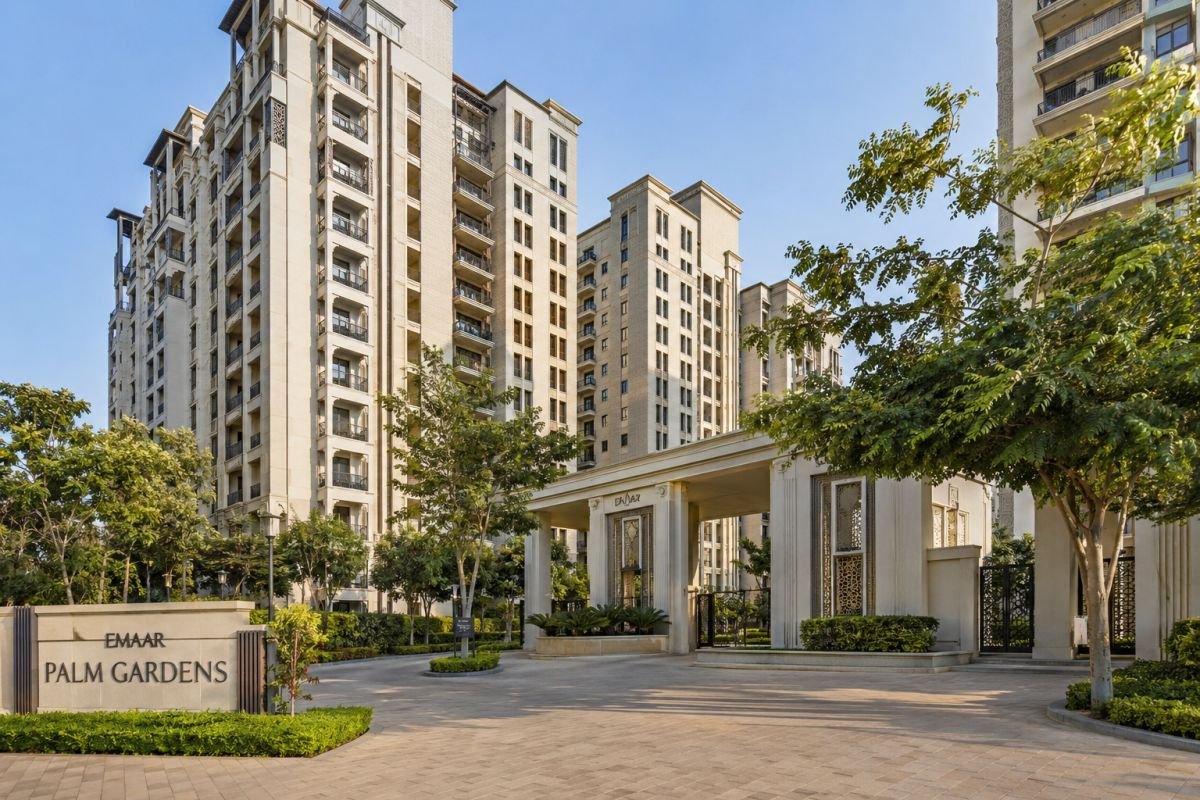 Exterior view of Emaar Palm Gardens Gurgaon apartments