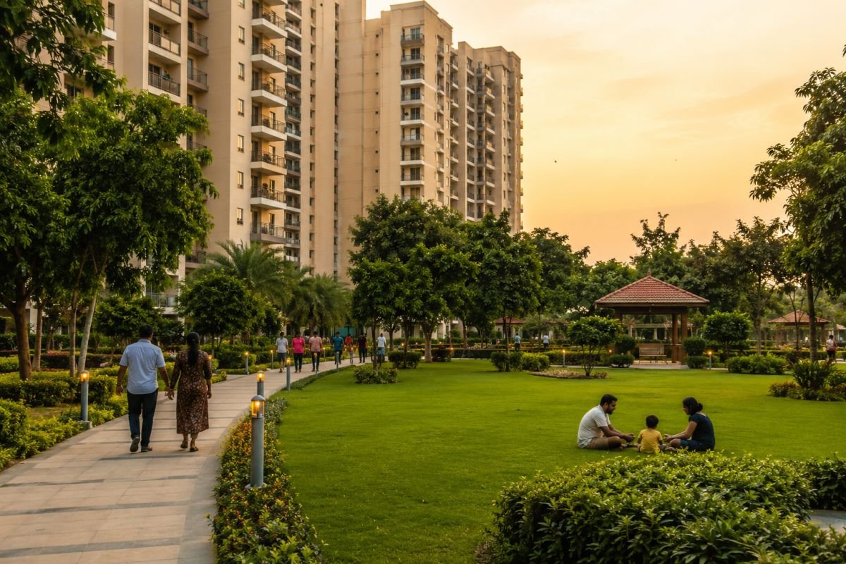 Landscaped internal environment at Emaar Emerald Estate Gurgaon