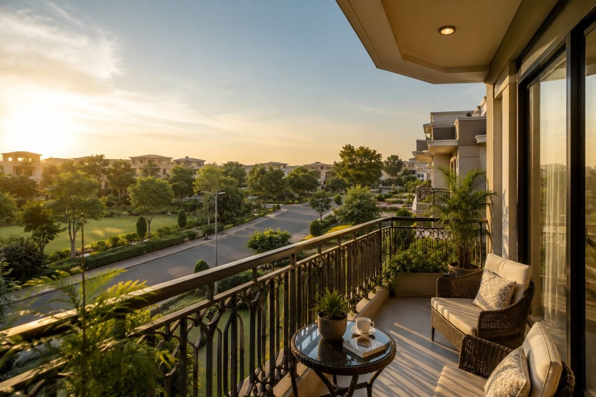 Balcony lifestyle view at Emaar Emerald MGF Floors Premier Sector 65 Gurgaon