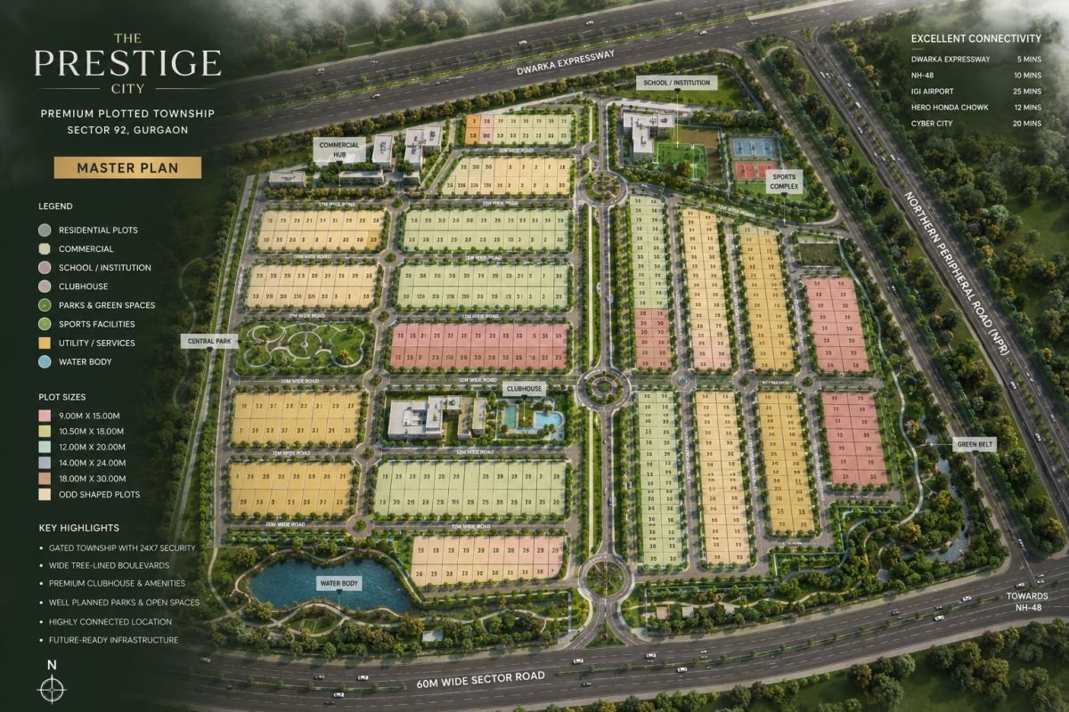 Experion The Westerlies master plan and residential plot layout