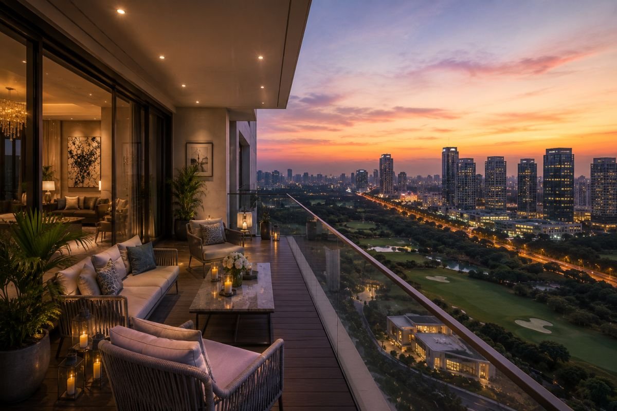 Penthouse skyline view from DLF The Camellias Gurgaon