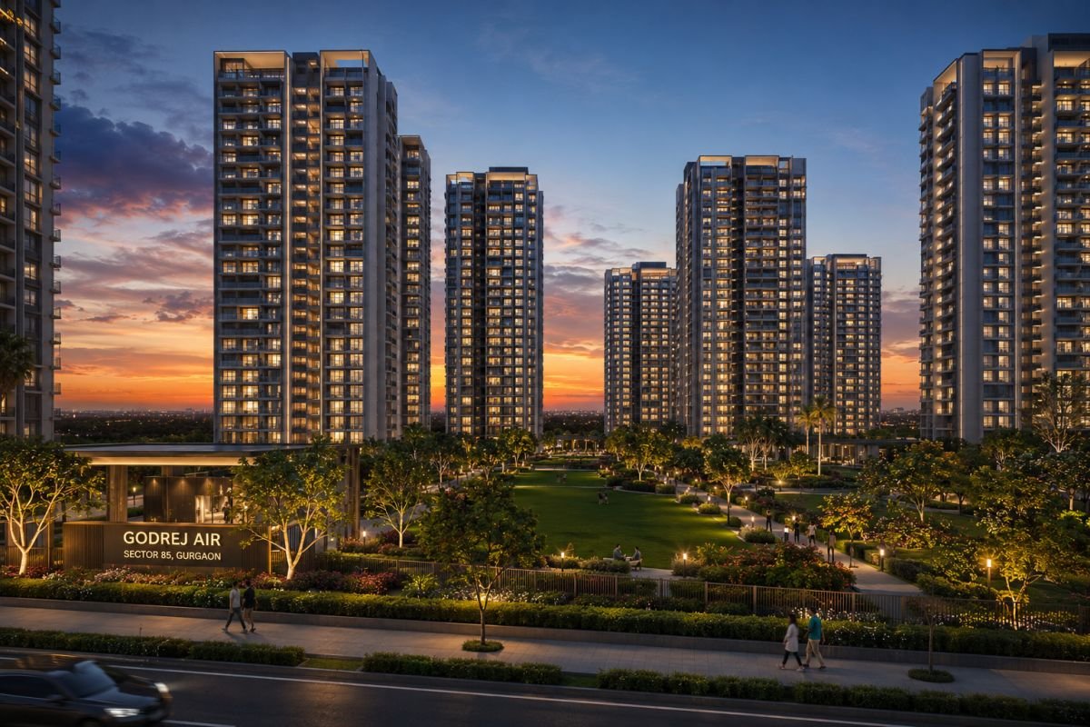 Godrej Air Gurgaon evening skyline view